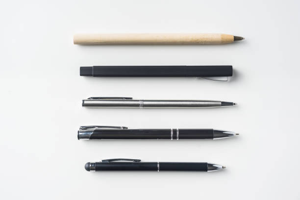 istock collection of pens on white background 1033615702