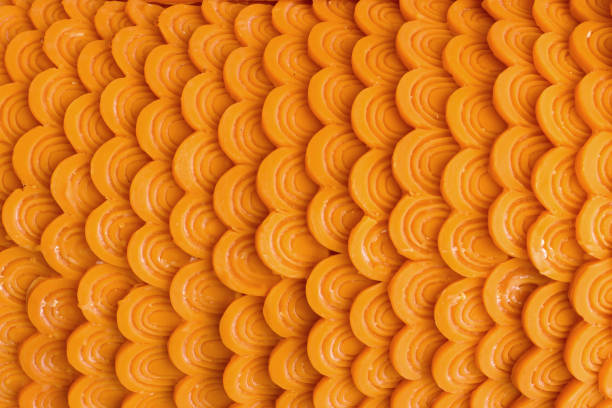close up art of candle pattern like water in candle ceremony in Thailand