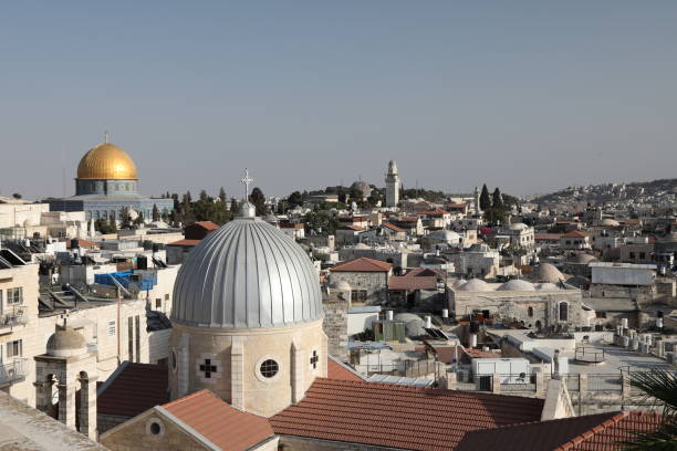 istock Jerusalem old city panoramic aerial view 1033688992