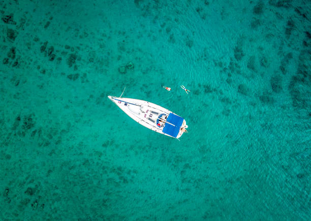 istock Aerial view of a sailing boat 1033689176