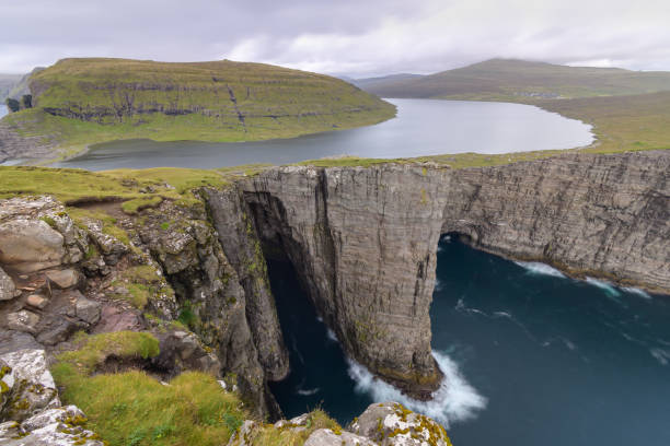 istock Lake over the ocean, Sorvagsvatn 1033689562