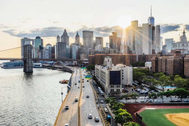 istock New York skyline at sunset 1033694130