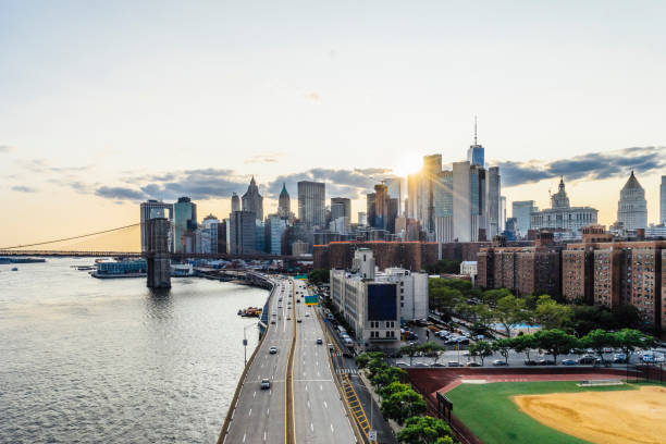 istock New York skyline at sunset 1033694134