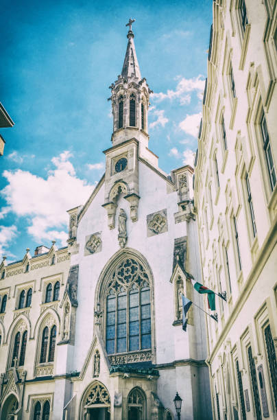 istock Roman catholic church in Sopron, analog filter 1033700334