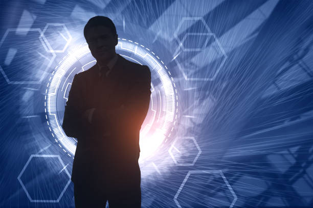 istock Blurry businessman silhouette 1033704148