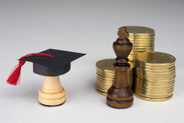 istock white chess piece in a graduation cap on white background 1033707426