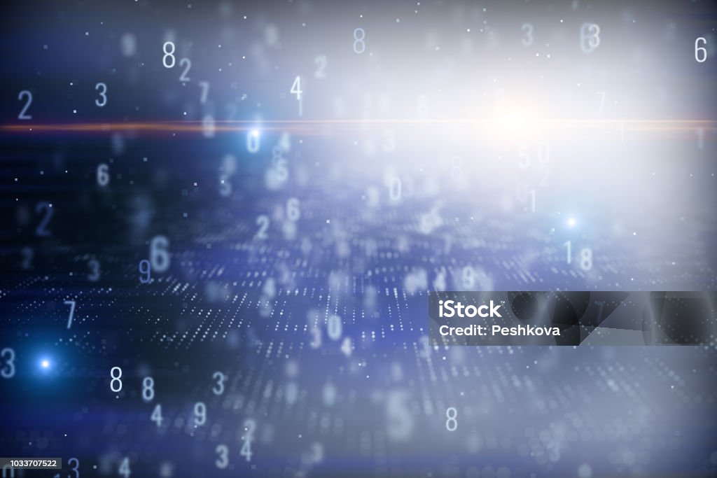 Blurry Binary Code Backdrop Stock Photo - Download Image Now - Abstract ...