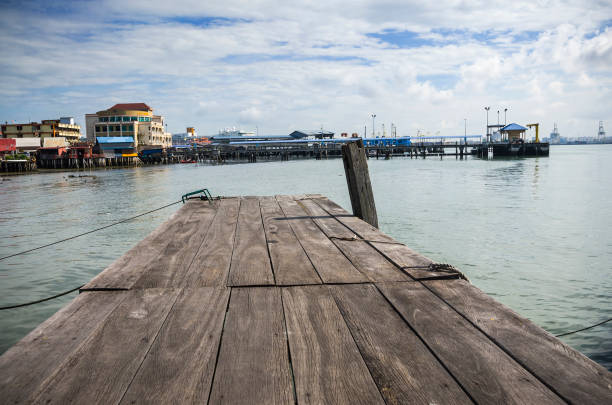 Penang, Malaysia - Dec 14, 2015: The Penang culture heritage of lifestyle and environment at the Chew Jetty, Penang, Malaysia. Chew Jetty is one of the old Chinese waterfront settlement in Penang.