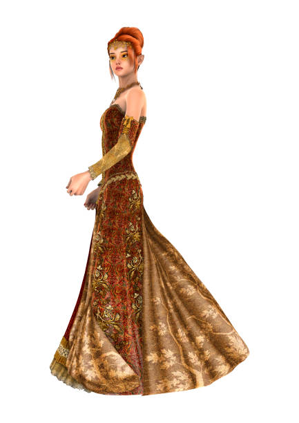 istock 3D illustration princess of autumn on white 1033716238