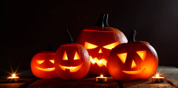 istock Halloween pumpkin and candles 1033716586