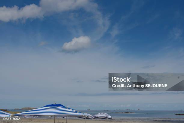 Dinard Umbrellas Stock Photo - Download Image Now - Beach, Channel Marker, Dinard