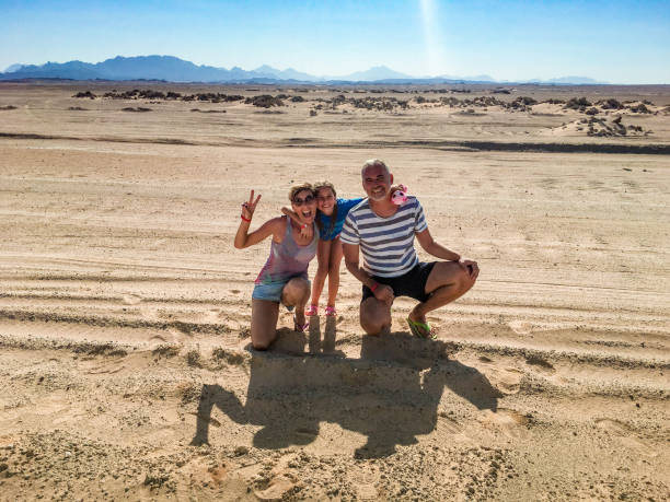 Family Enjoying Summer Vacations in Egypt.