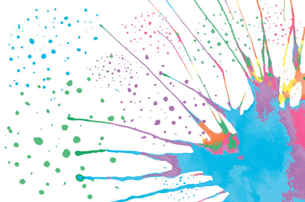 istock Watercolor handdrawn blot. Colorful ink drop. Greeting card concept 1033754378