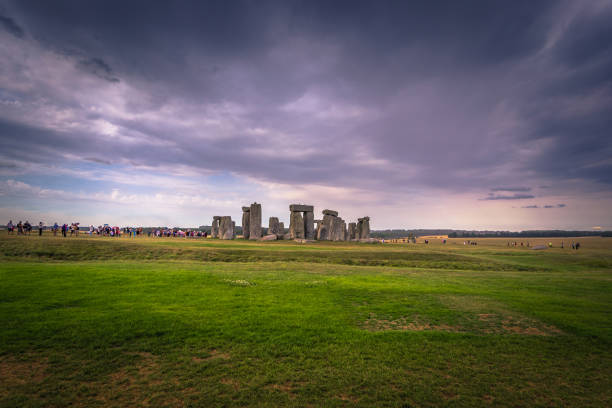 Stonehenge - August 07, 2018: Ancient monument of Stonehenge, England