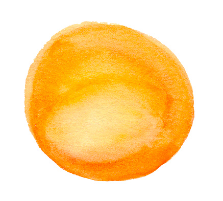 Yellow Orange Watercolor Circle