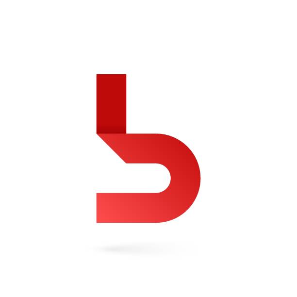 Letter B logo on white alphabet background Letter B logo on white background 10 eps letter b illustrations stock illustrations