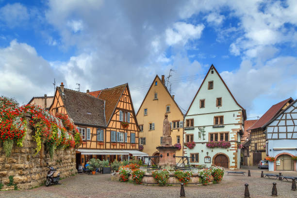 istock Main square in Eguisheim, Alsace, France 1033776896