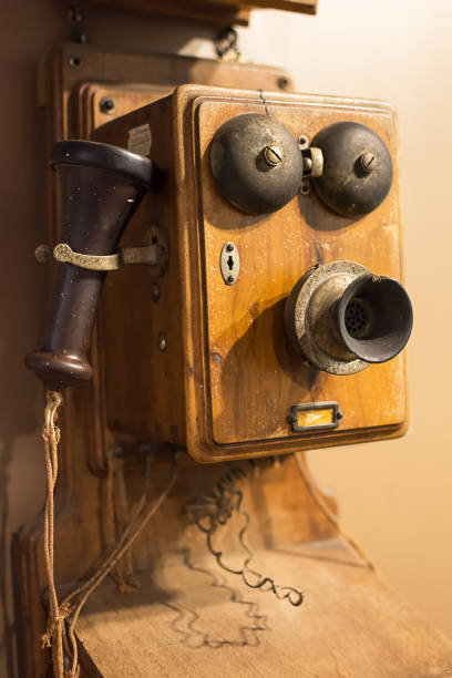 istock Old wooden phone from the 40s 1033783660