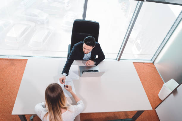 istock Young businessman and a new employee 1033794326