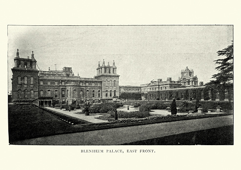 Vintage engraving of Blenheim Palace, late 19th Century