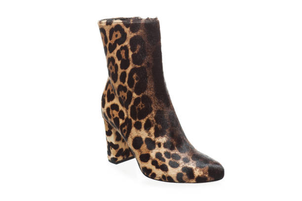 istock Ladies shoes leopard on a white background 1033801592