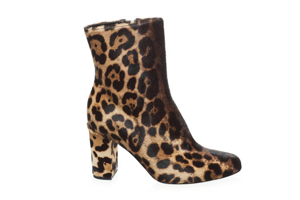 istock Ladies shoes leopard on a white background 1033801596