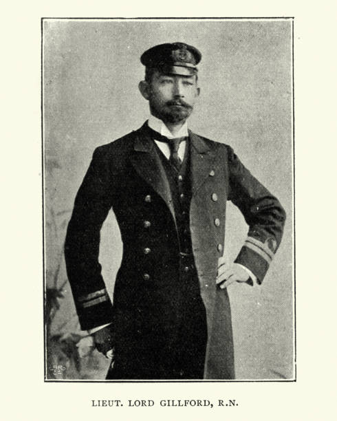 British Royal Navy Officer, Lieutenant, late 19th Century