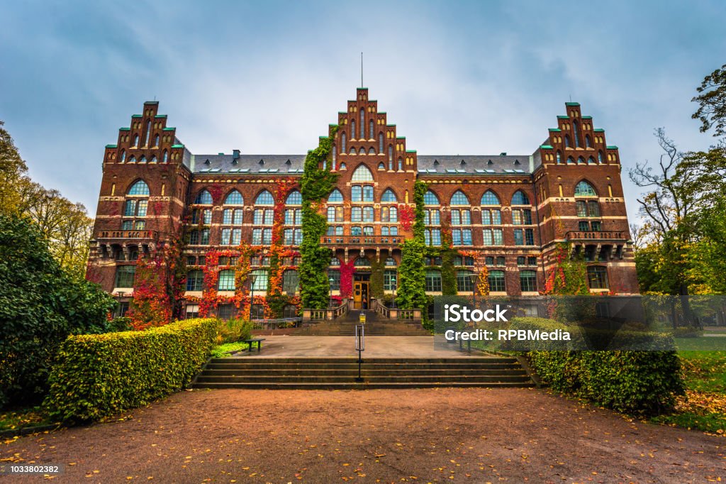 Lund - October 21, 2017: University library of Lund, Sweden Lund - Skane Stock Photo