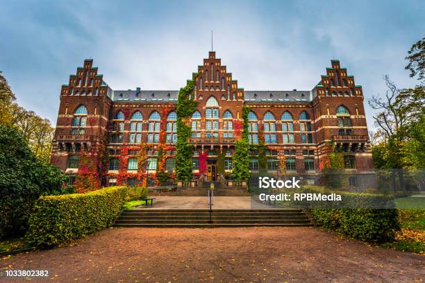 Lund October 21 2017 University Library Of Lund Sweden Stock Photo - Download Image Now