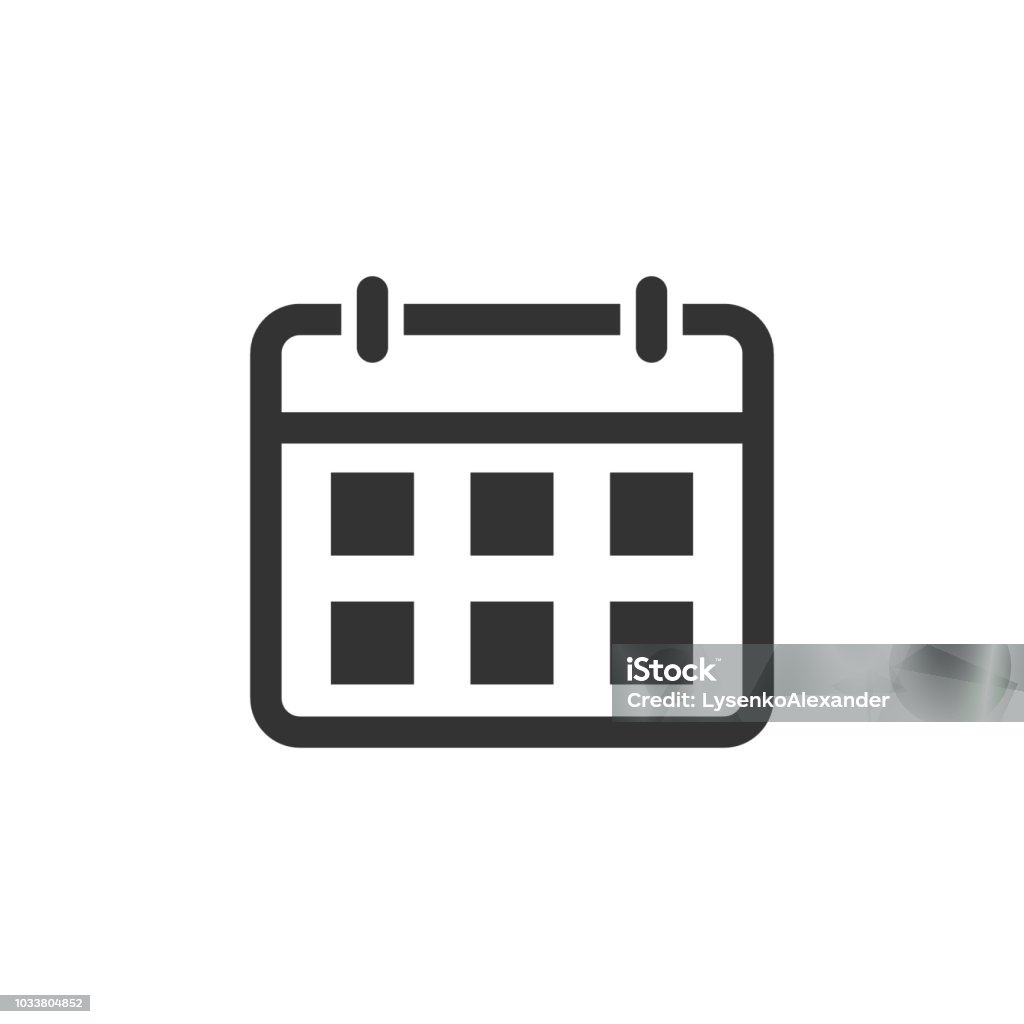 Tagesordnung Kalendersymbol im flachen Stil. Planer-Vektor-Illustration auf weißem hintergrund isoliert. Kalender-Business-Konzept. - Lizenzfrei Icon Vektorgrafik