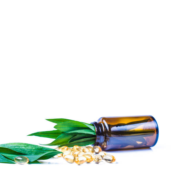 istock Medicine herb. Herbal pills 1033810270
