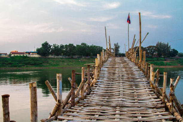 istock Bamboo Bridge, Kampong Cham, Cambodia 1033819822