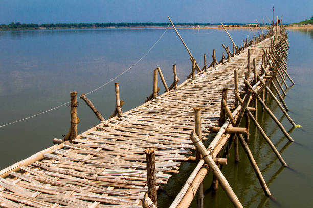 istock Bamboo Bridge, Kampong Cham, Cambodia 1033820628