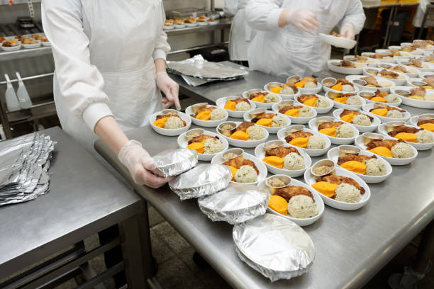 istock Chefs are wrapping inflight food 1033823214