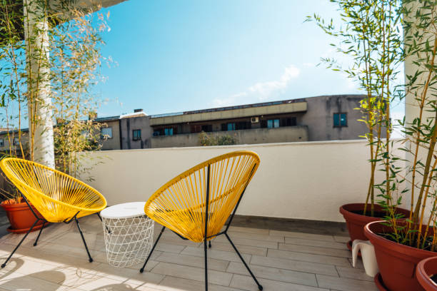 istock Modern and cozy penthouse with beautiful balcony 1033823660