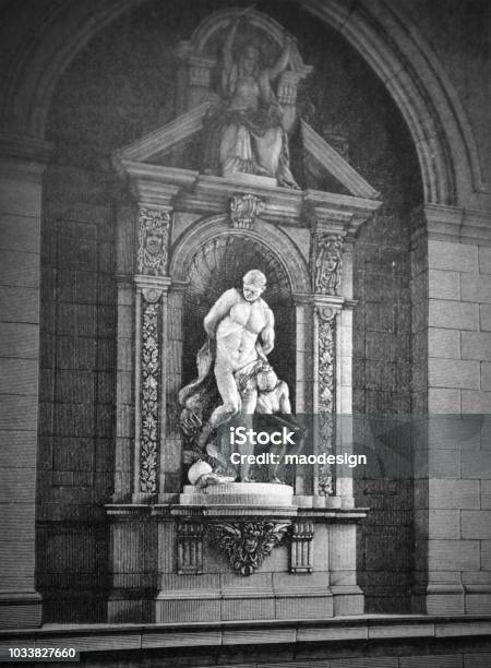 Ancient Sculpture 1895 Stock Illustration - Download Image Now - 1895, 19th Century, 2018