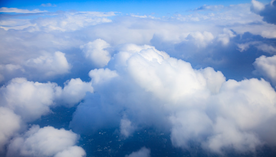 Clouds on a blue sky background