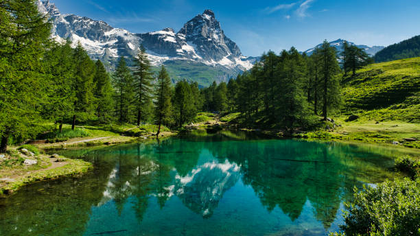 istock The Blue Lake and Matterhorn 1033840124