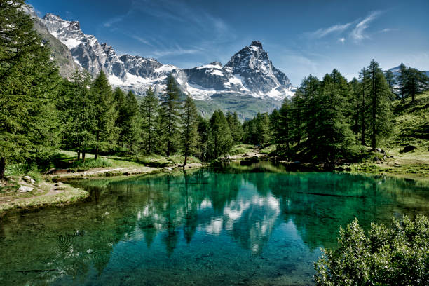 istock The Blue Lake and Matterhorn in summer day 1033840154