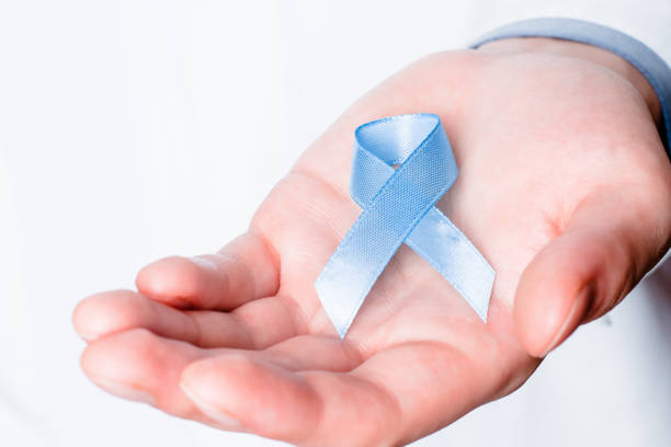 istock Prostate cancer awareness. Blue ribbon 1033842758