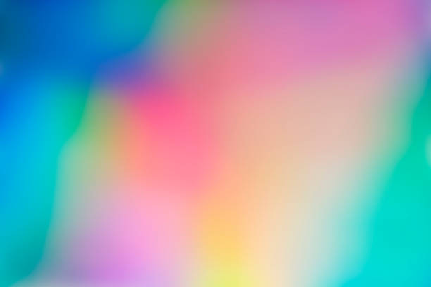 holographic abstract spectrum vaporwave background pattern - iridescent imagens e fotografias de stock