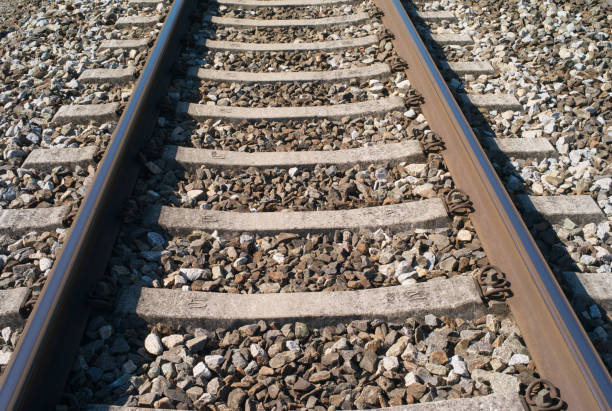 istock A Closeup of Railroad Tracks 1033847208