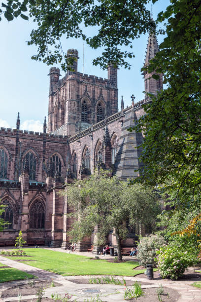 체스터 대성당, 체 셔, 영국 - chester england church cathedral tower 뉴스 사진 이미지