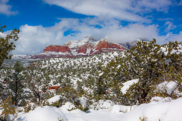 istock Scenic Winter Snow in Sedona 1033851074