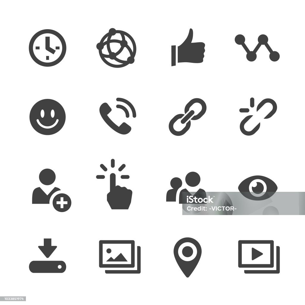 Social Media Icons - Acme Series Social Media, Communication, Internet, Connection, Icon stock vector