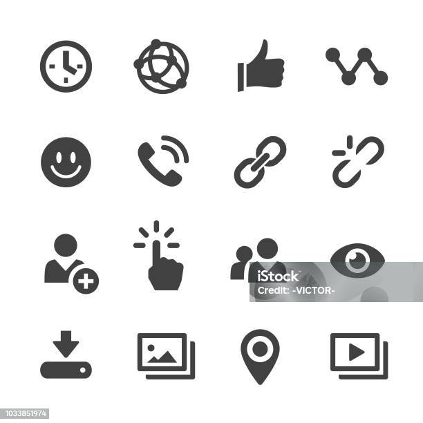 Social Media Icons Acme Series Stock Illustration - Download Image Now - Icon, Telephone, Photograph