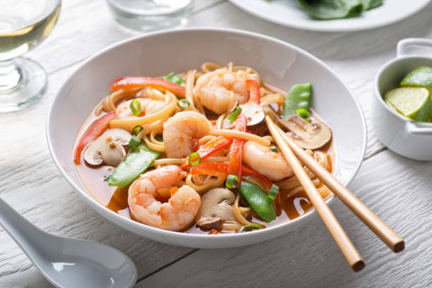istock Spicy Asian Shrimp Noodle Bowl 1033863404