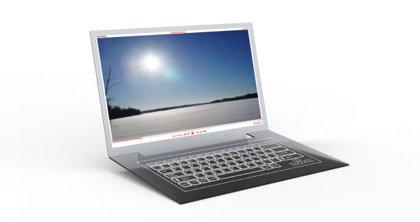 istock 3d render of a modern  futuristic laptop 1033868698