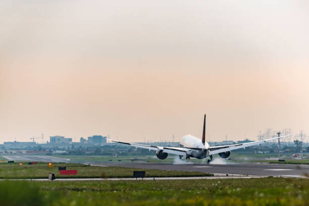 istock Airplane landing Pearson International airport 1033869866