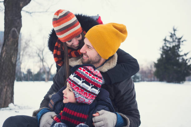istock Young family enjoying winter 1033889494